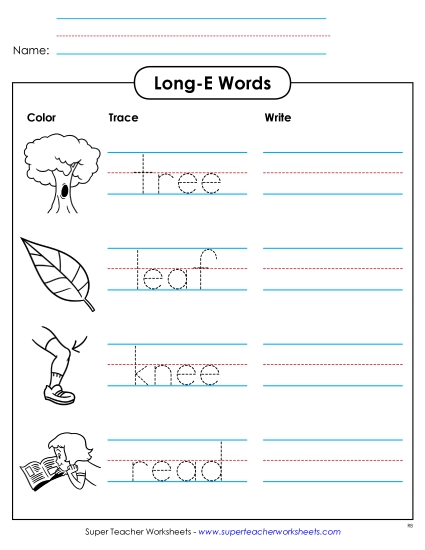 Worksheets - Trace and Write Worksheets - Trace and Write