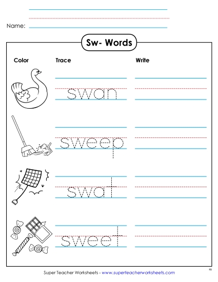 Worksheets - Trace and Write Worksheets - Trace and Write