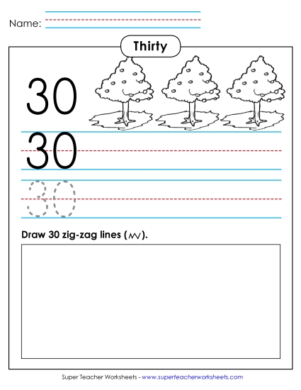 Thirty - Trace, Print, Draw: 30
