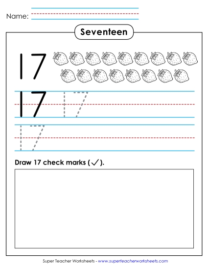 Number Seventeen - Trace, Print, Draw: Seventeen