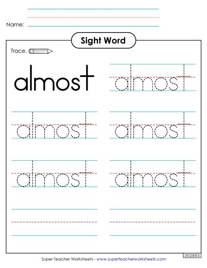 Trace the Word: Almost Trace the Word: Almost