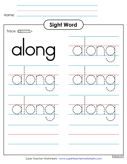 Trace the Word: Along