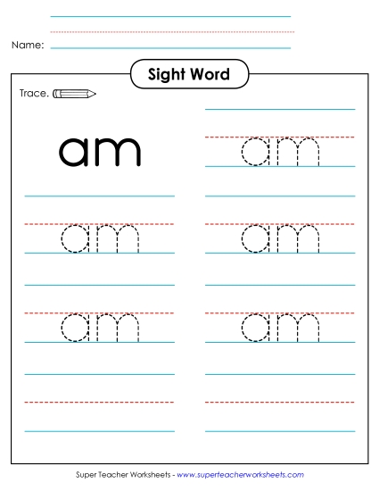 Trace the Word: Am