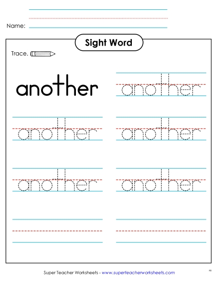 Trace the Word: Another Trace the Word: Another