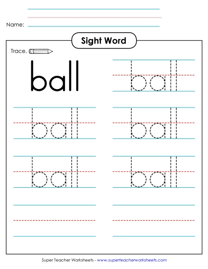 Trace the Word: Ball