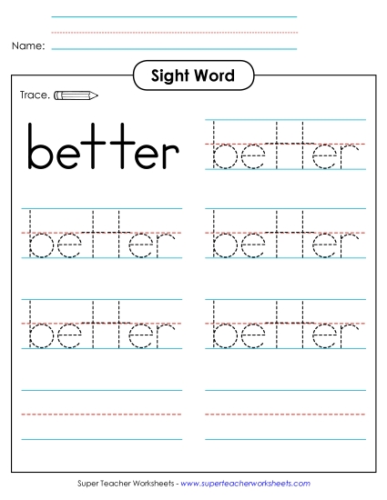 Trace the Word: Better Trace the Word: Better