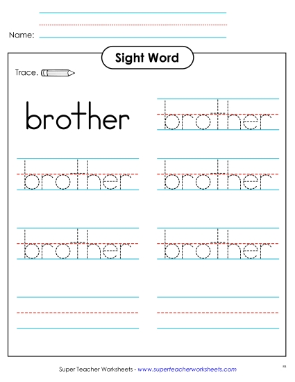 Trace the Word: Brother Trace the Word: Brother
