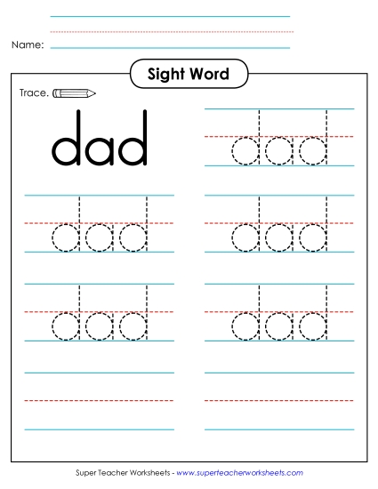Trace the Word: Dad