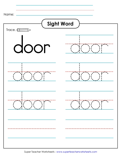 Trace the Word: Door