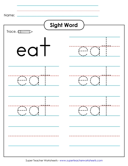 Trace the Word: Eat