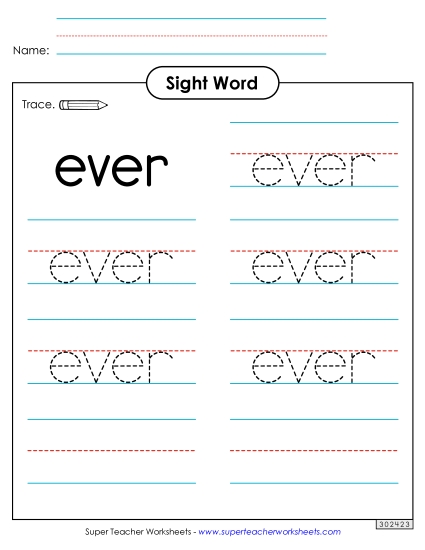 Trace the Word: Ever Trace the Word: Ever