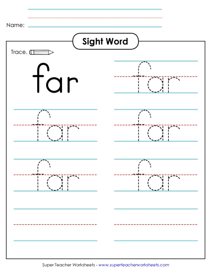 Trace the Word: Far Trace the Word: Far