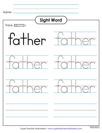 Trace the Word: Father Trace the Word: Father