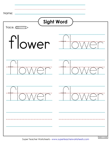 Trace the Word: Flower