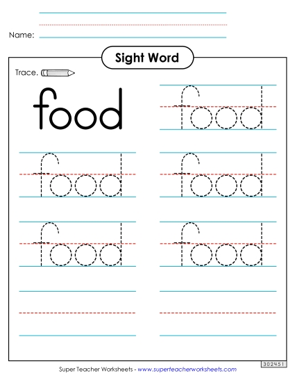 Trace the Word: Food Trace the Word: Food