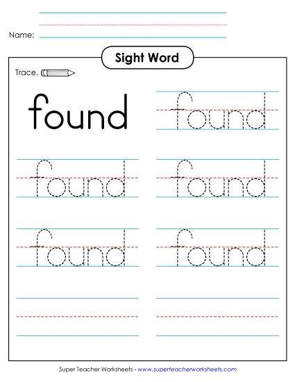 Trace the Word: Found Trace the Word: Found