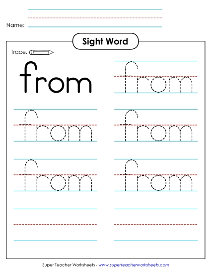 Trace the Word: From Trace the Word: From