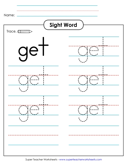 Trace the Word: Get Trace the Word: Get