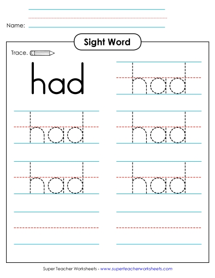Trace the Word: Had