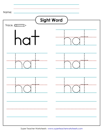 Trace the Word: Hat