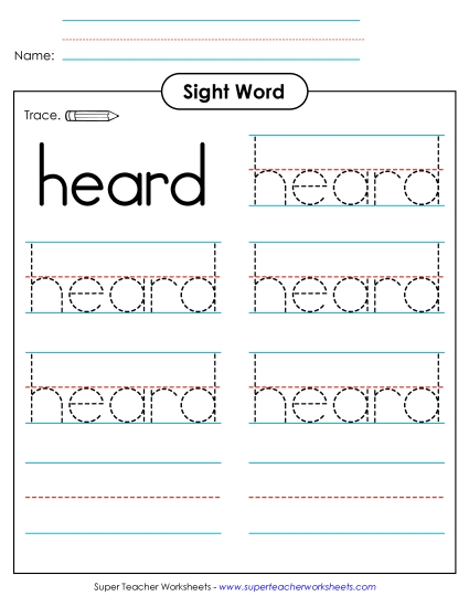 Trace the Word: Heard