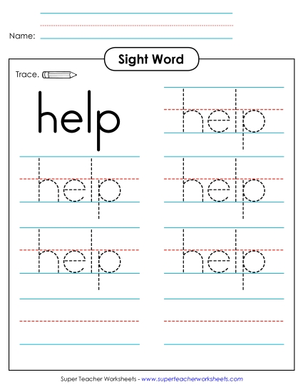 Trace the Word: Help Trace the Word: Help