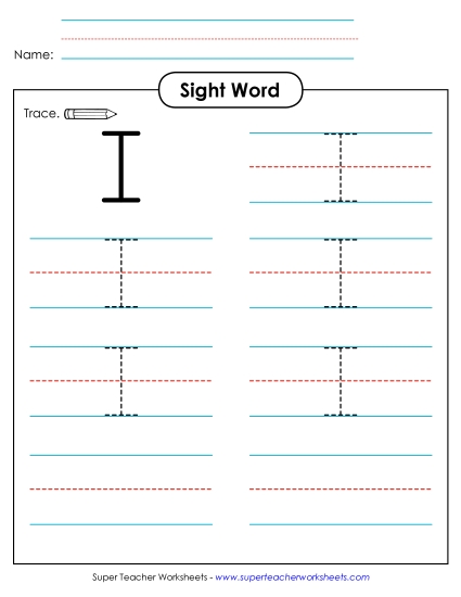 Trace the Word: I Trace the Word: I