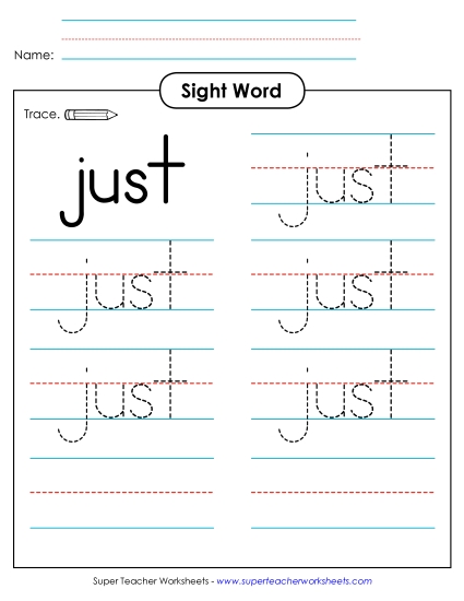 Trace the Word: Just Trace the Word: Just