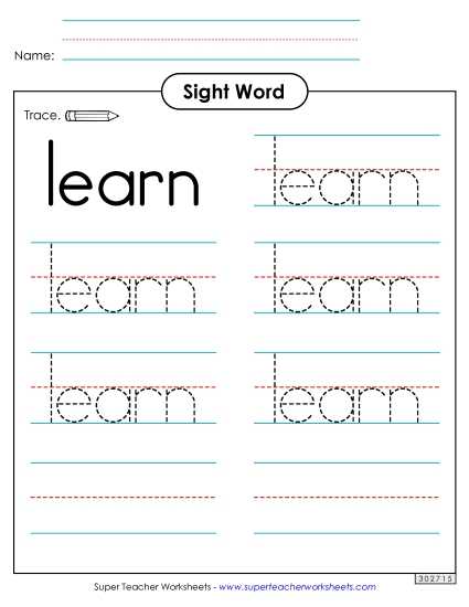 Trace the Word: Learn Trace the Word: Learn
