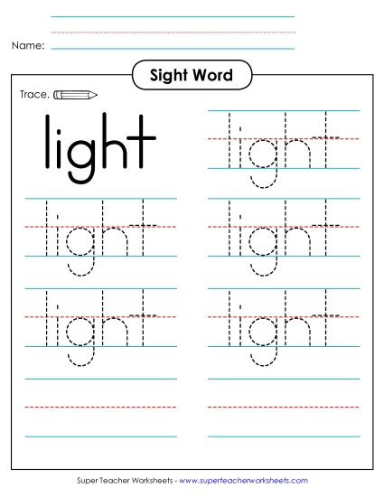 Trace the Word: Light Trace the Word: Light
