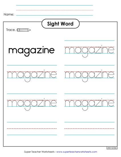 Trace the Word: Magazine Trace the Word: Magazine