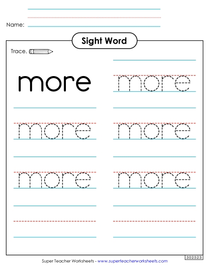 Trace the Word: More Trace the Word: More