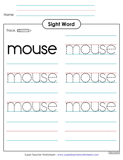 Trace the Word: Mouse Trace the Word: Mouse