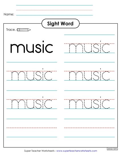Trace the Word: Music