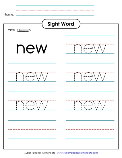 Trace the Word: New Trace the Word: New