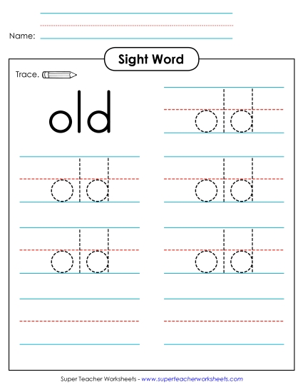 Trace the Word: Old Trace the Word: Old