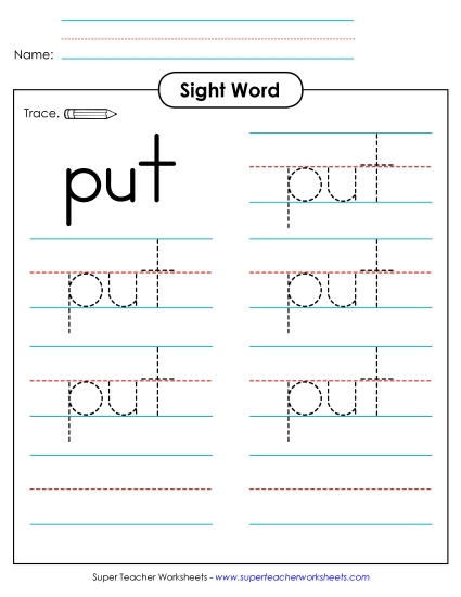 Trace the Word: Put