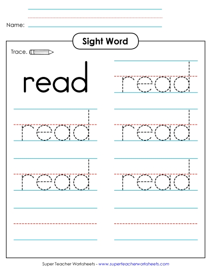 Trace the Word: Read Trace the Word: Read