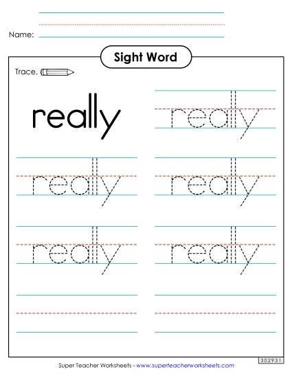 Trace the Word: Really