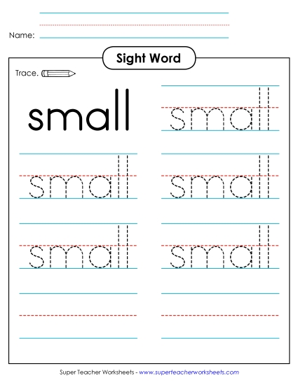 Trace the Word: Small Trace the Word: Small