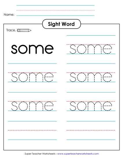 Trace the Word: Some Trace the Word: Some