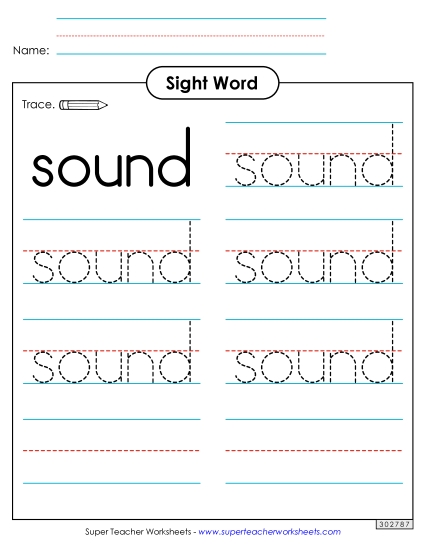 Trace the Word: Sound Trace the Word: Sound
