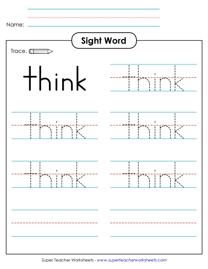 Trace the Word: Think