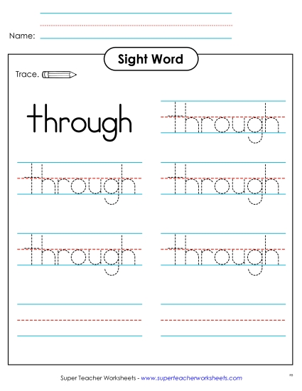 Trace the Word: Through Trace the Word: Through