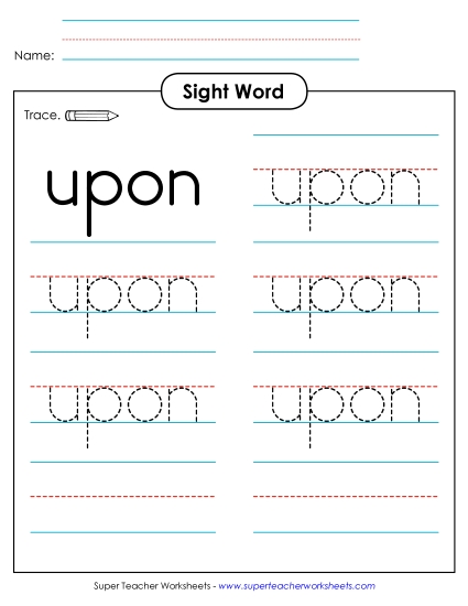 Trace the Word: Upon