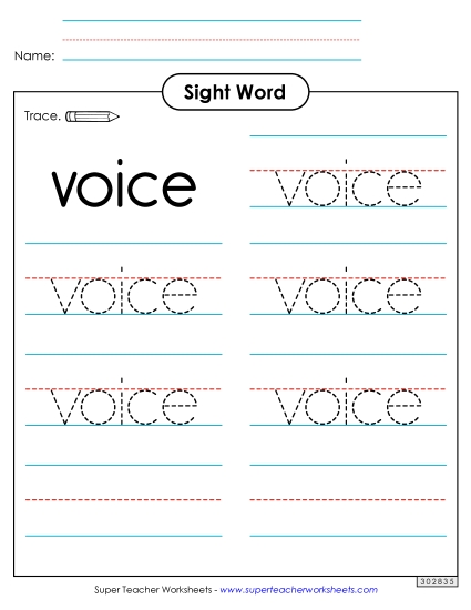 Trace the Word: Voice Trace the Word: Voice