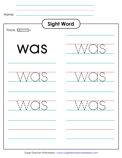 Trace the Word: Was