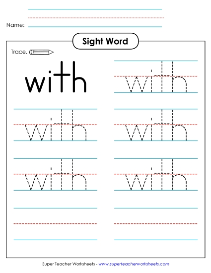 Trace the Word: With Trace the Word: With