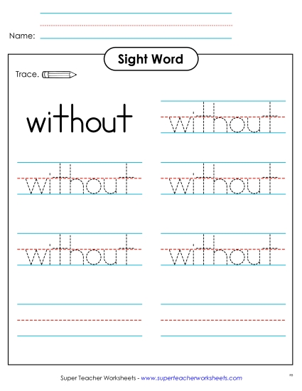 Trace the Word: Without Trace the Word: Without