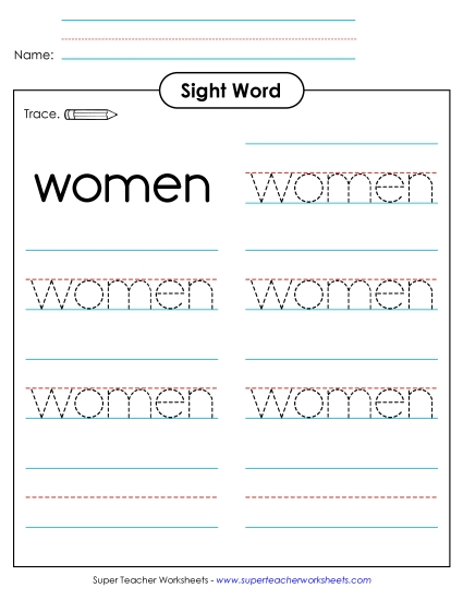 Trace the Word: Women Trace the Word: Women